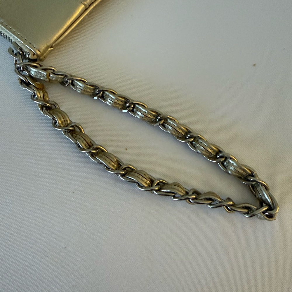 Express Gold Shimmer Wristlet with Chain Strap - Picture 3 of 5